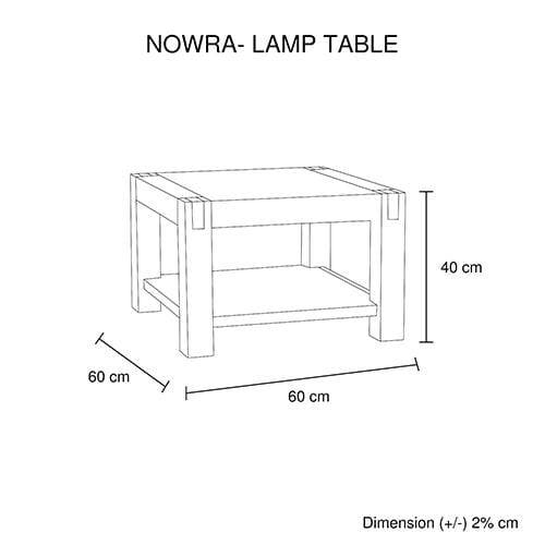 Nowra Oak Colour Lamp Table - Newstart Furniture