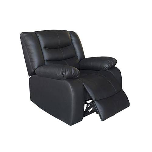 Fantasy Recliner Pu Leather 1R Black - Newstart Furniture