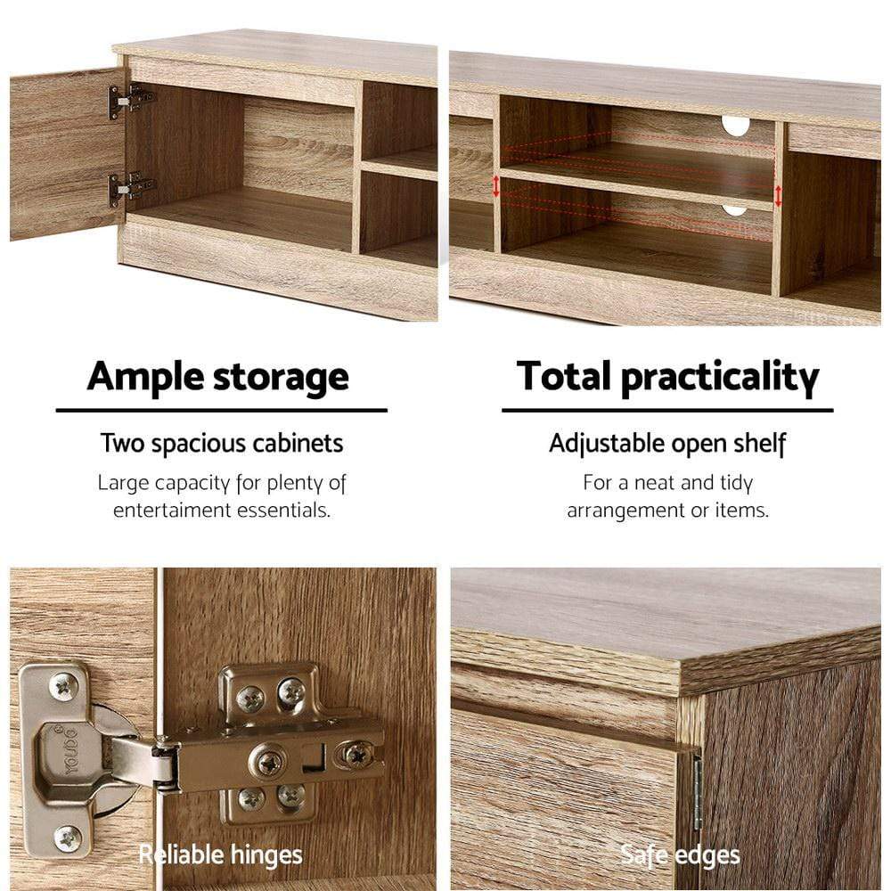 Artiss 160CM TV Stand Entertainment Unit Lowline Storage Cabinet Wooden - Newstart Furniture