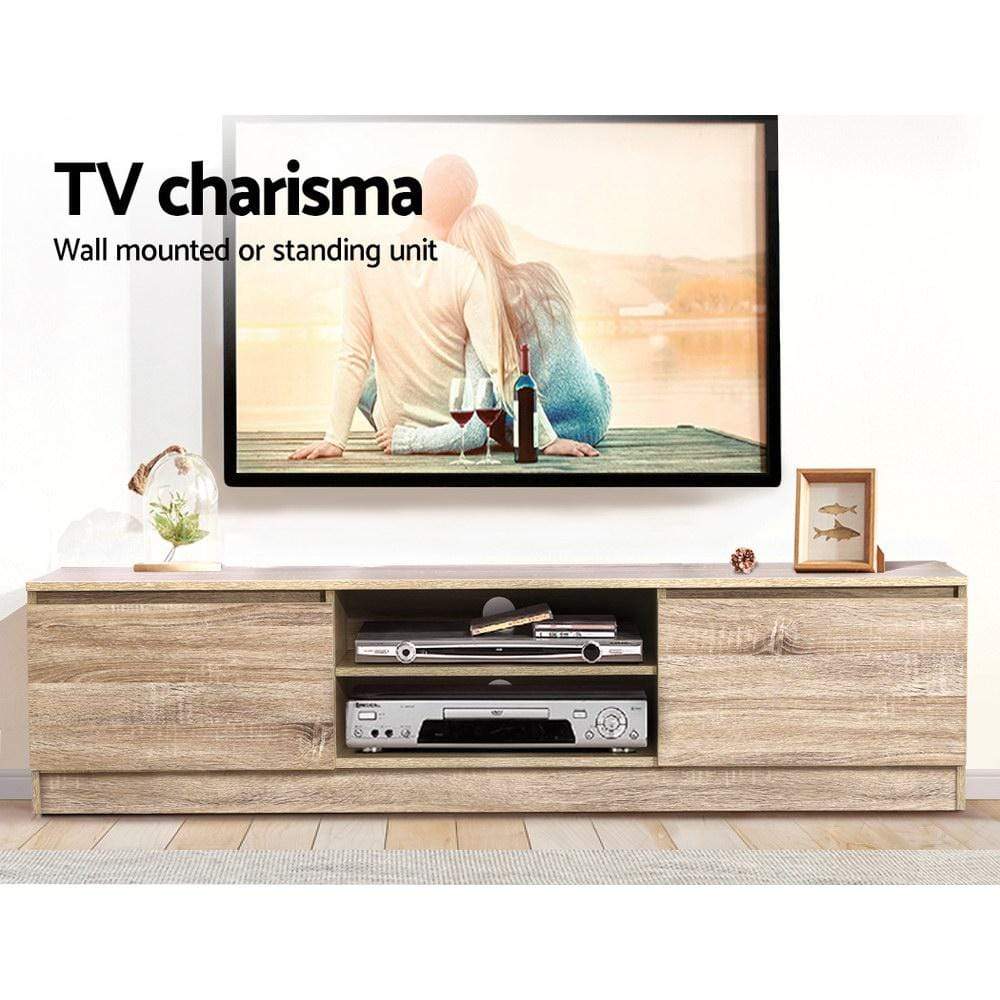 Artiss 160CM TV Stand Entertainment Unit Lowline Storage Cabinet Wooden - Newstart Furniture