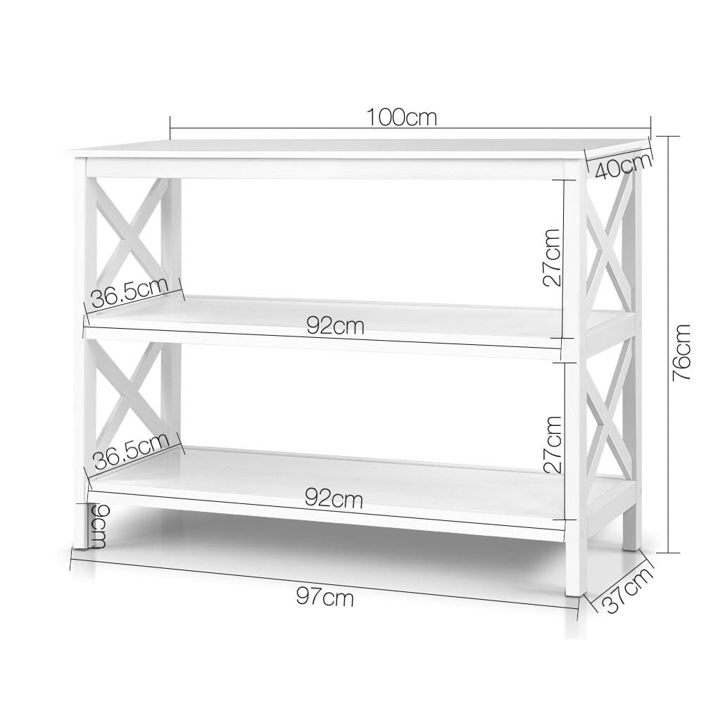 Artiss Wooden Storage Console Table - White - Newstart Furniture