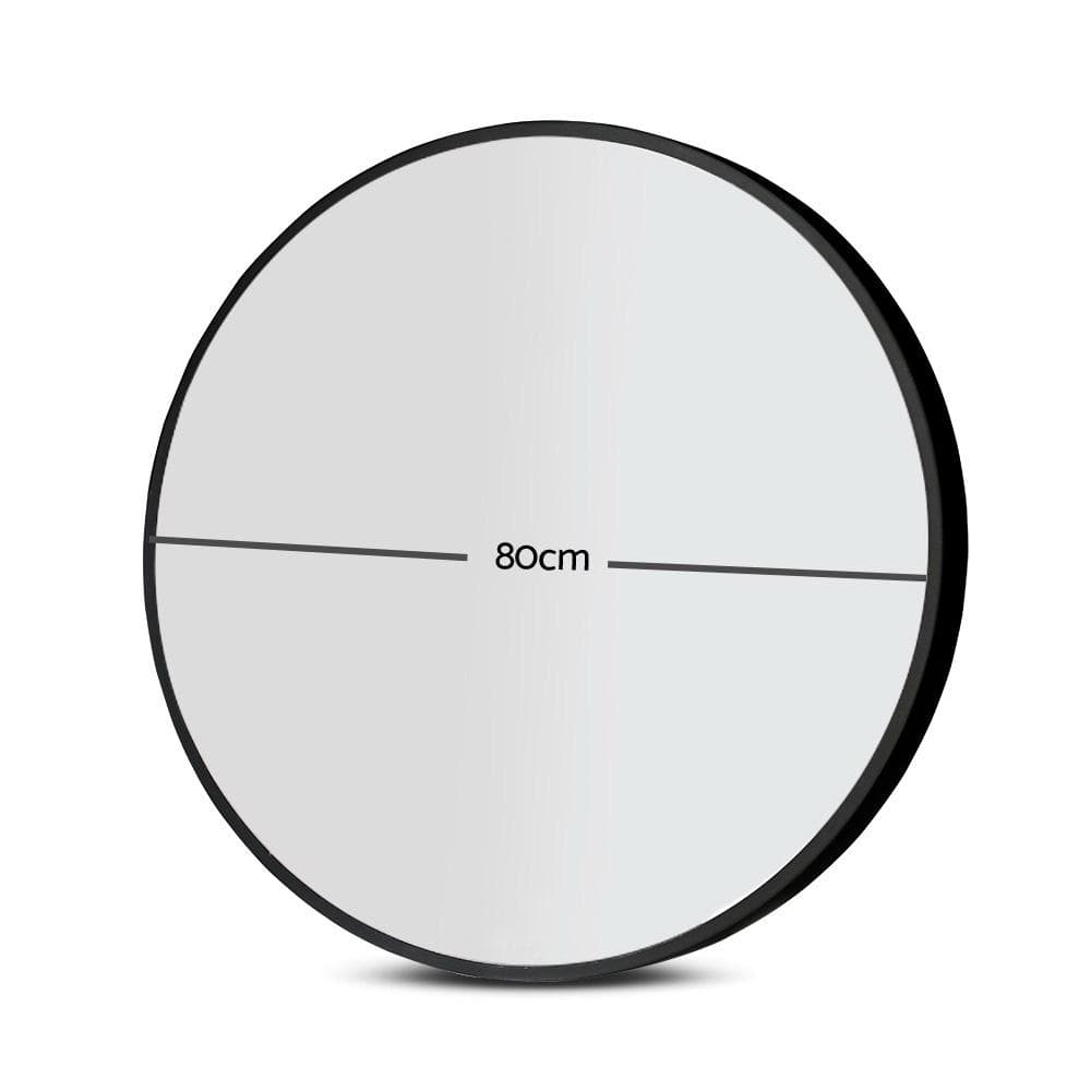 Embellir 80cm Wall Mirror Bathroom Round Makeup Mirror - Newstart Furniture
