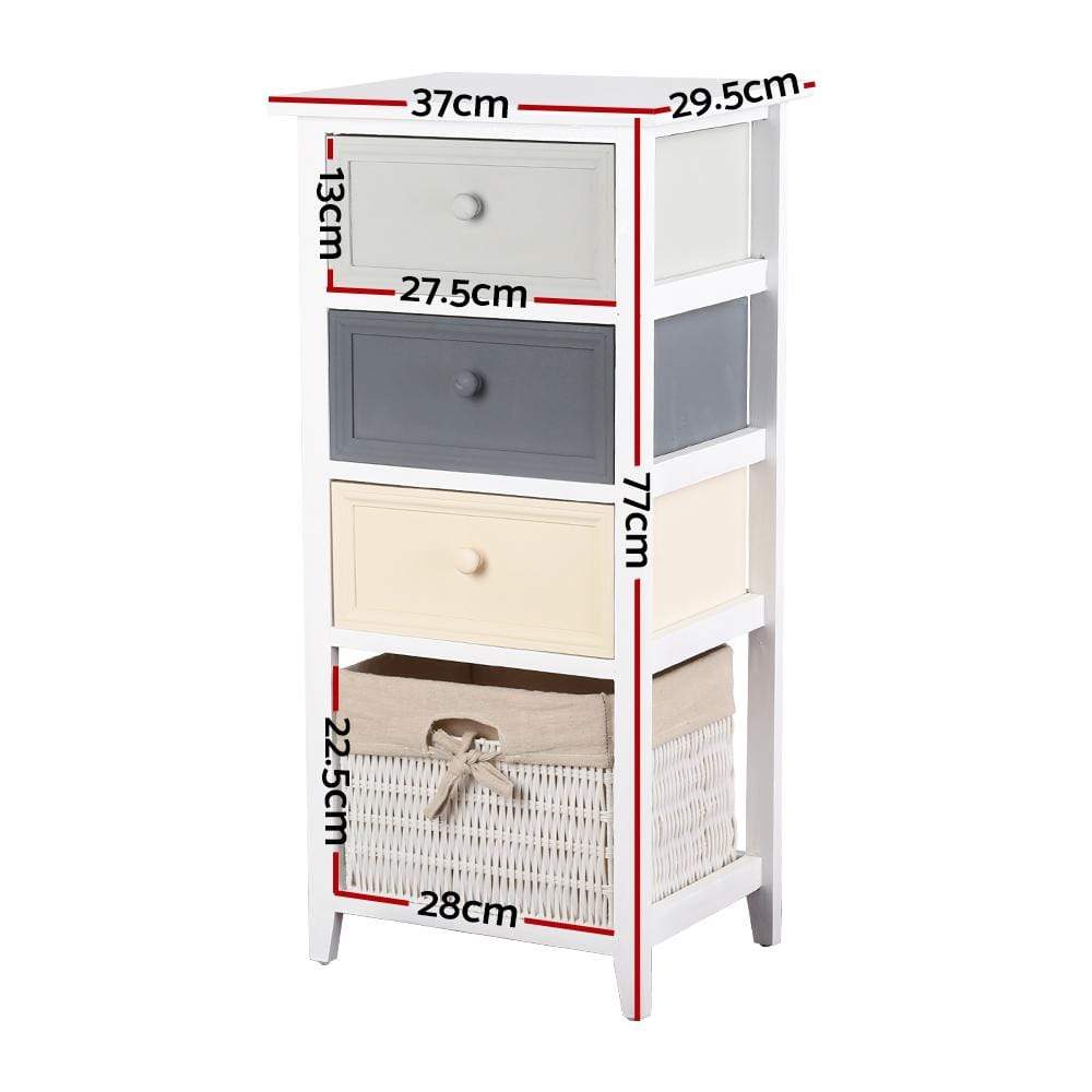 Artiss Bedroom Storage Cabinet - White - Newstart Furniture