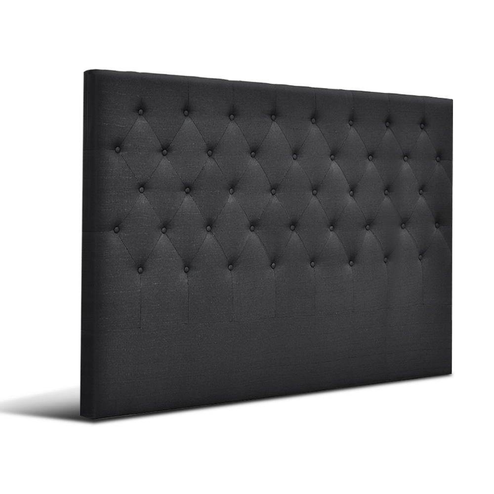 Artiss King Size Bed Head Headboard Bedhead Fabric Frame Base CAPPI Charcoal - Newstart Furniture