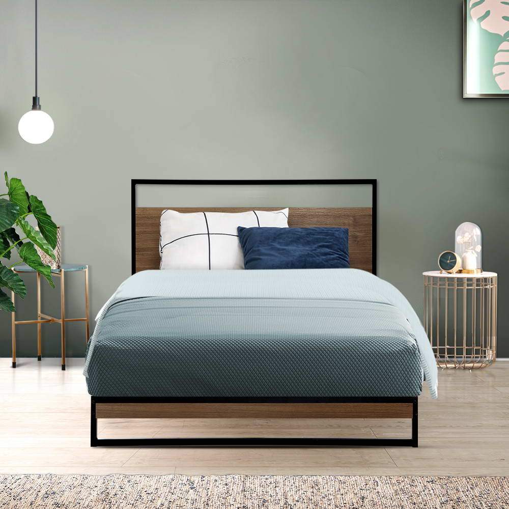 Artiss Metal Bed Frame Single Size Mattress Base Platform Foundation Black Dane - Newstart Furniture