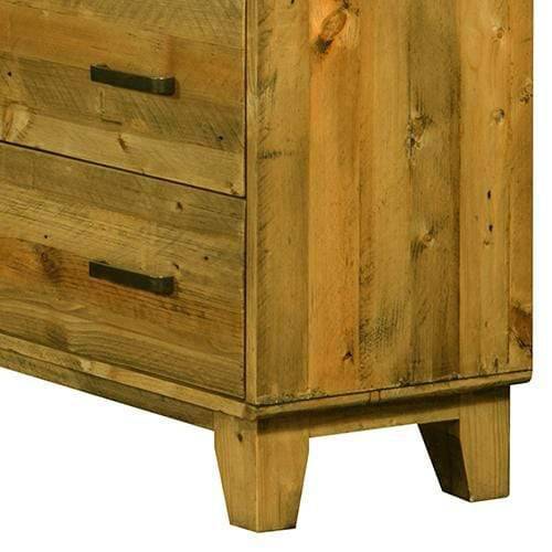 Tallboy with 4 Storage Drawers in Wooden Light Brown Colour - Newstart Furniture