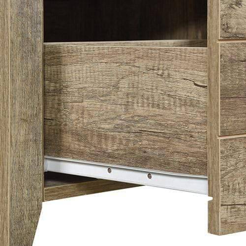 Bedside Table 2 drawers Storage Table Night Stand MDF in Oak - Newstart Furniture