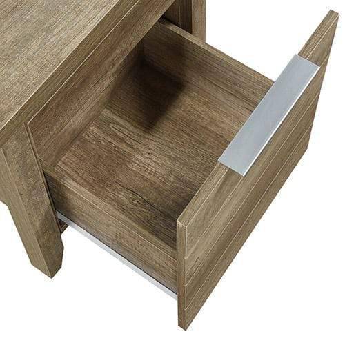 Bedside Table 2 drawers Storage Table Night Stand MDF in Oak - Newstart Furniture