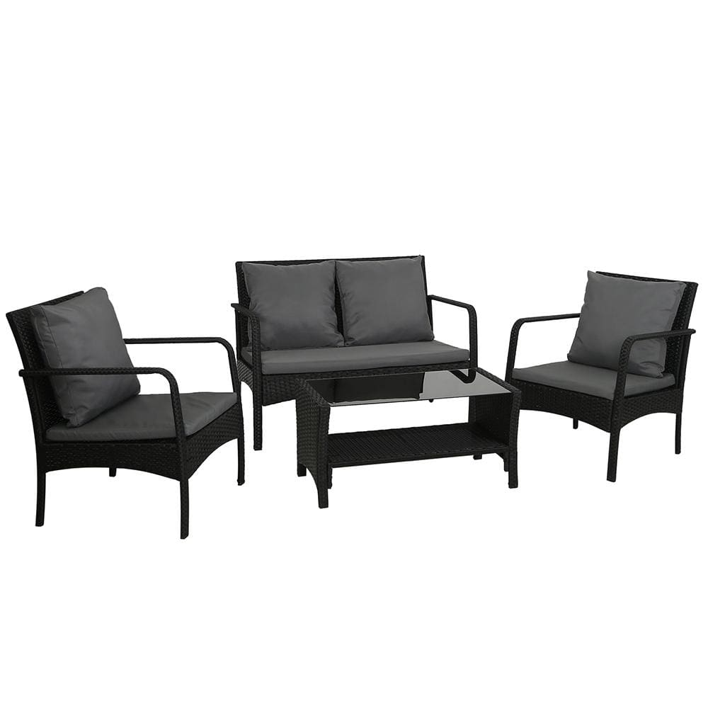 Gardeon Outdoor Furniture Lounge Table Chairs Garden Patio Wicker Sofa Set - Newstart Furniture