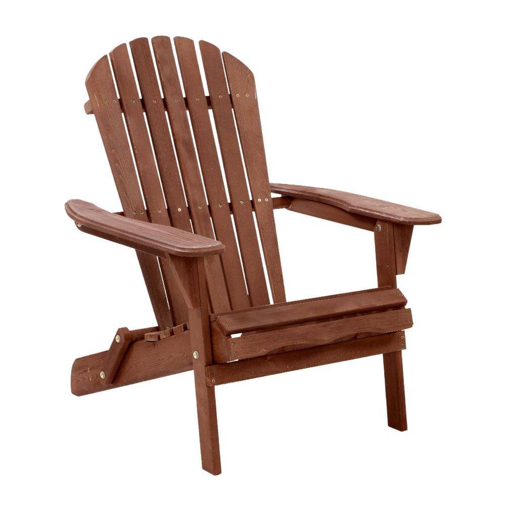 Gardeon Outdoor Furniture Beach Chair Wooden Adirondack Patio Lounge Garden - Newstart Furniture