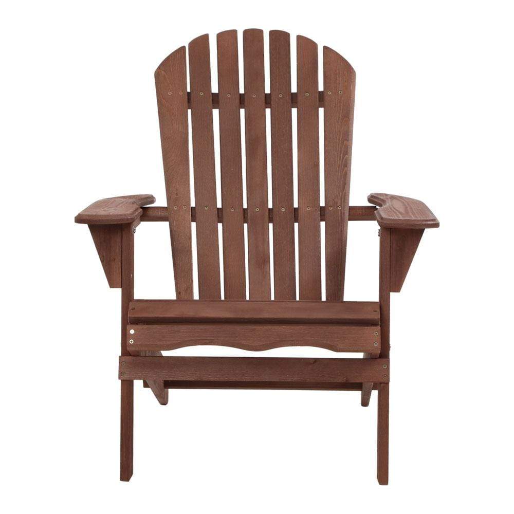 Gardeon Outdoor Furniture Beach Chair Wooden Adirondack Patio Lounge Garden - Newstart Furniture