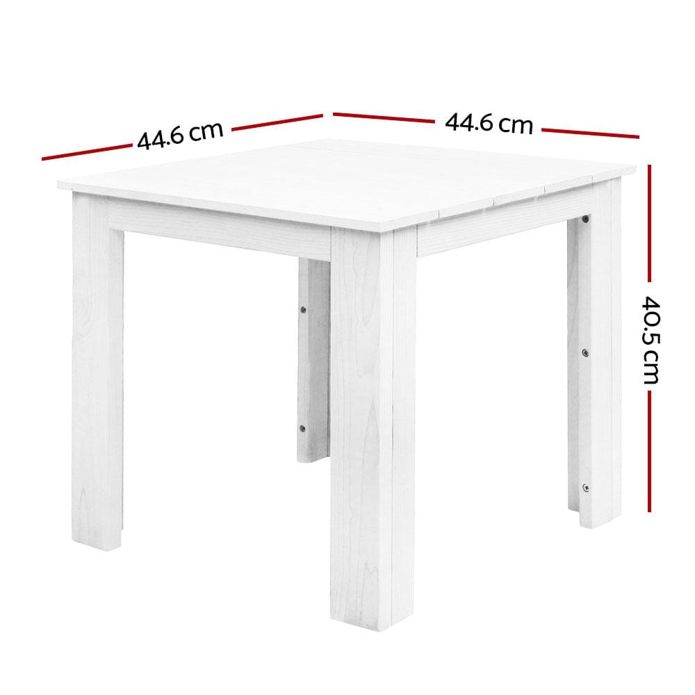 Gardeon Outdoor Side Beach Table - White - Newstart Furniture