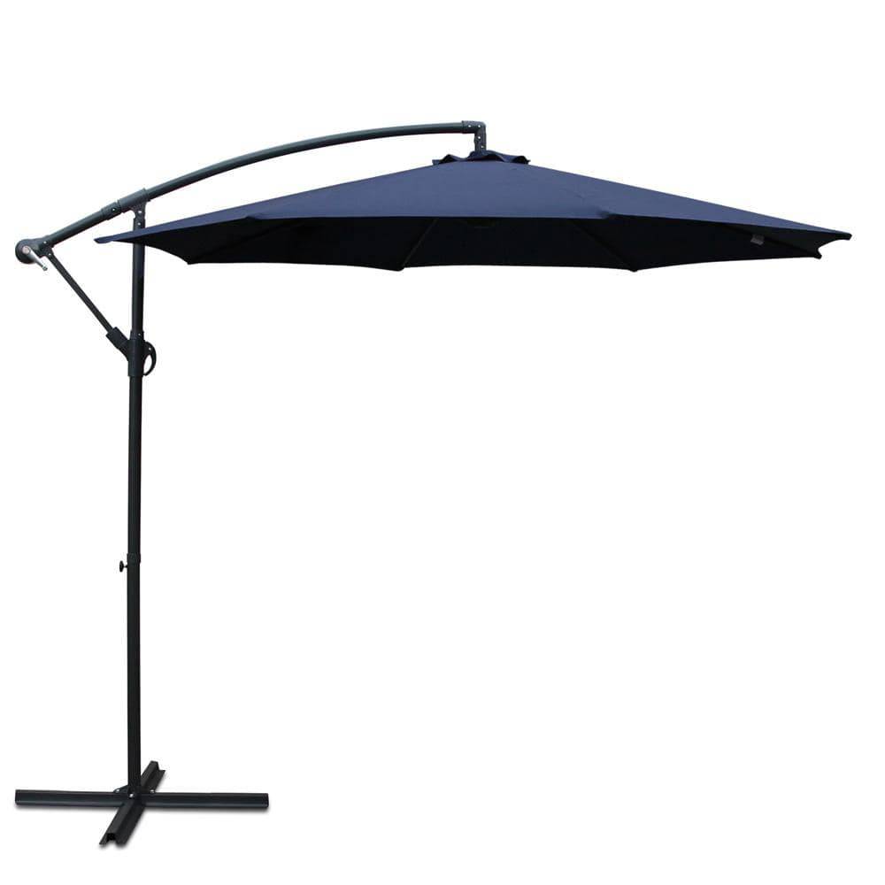 Instahut 3M Cantilevered Outdoor Umbrella - Navy - Newstart Furniture