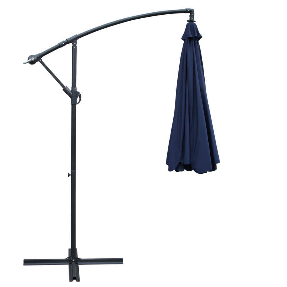 Instahut 3M Cantilevered Outdoor Umbrella - Navy - Newstart Furniture