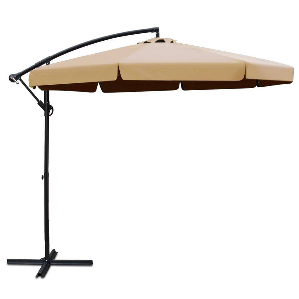 Instahut 3M Outdoor Umbrella - Beige - Newstart Furniture