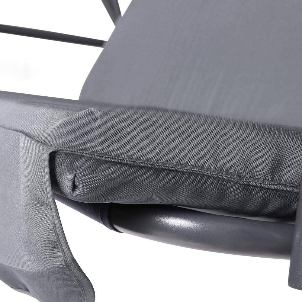 Gardeon Outdoor Swing Chair Hammock Bench Seat Canopy Cushion Furniture Grey - Newstart Furniture