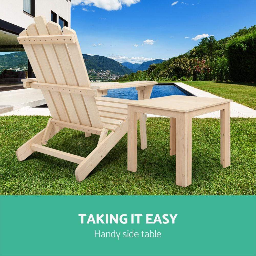 Gardeon Wooden Outdoor Side Beach Table - Newstart Furniture