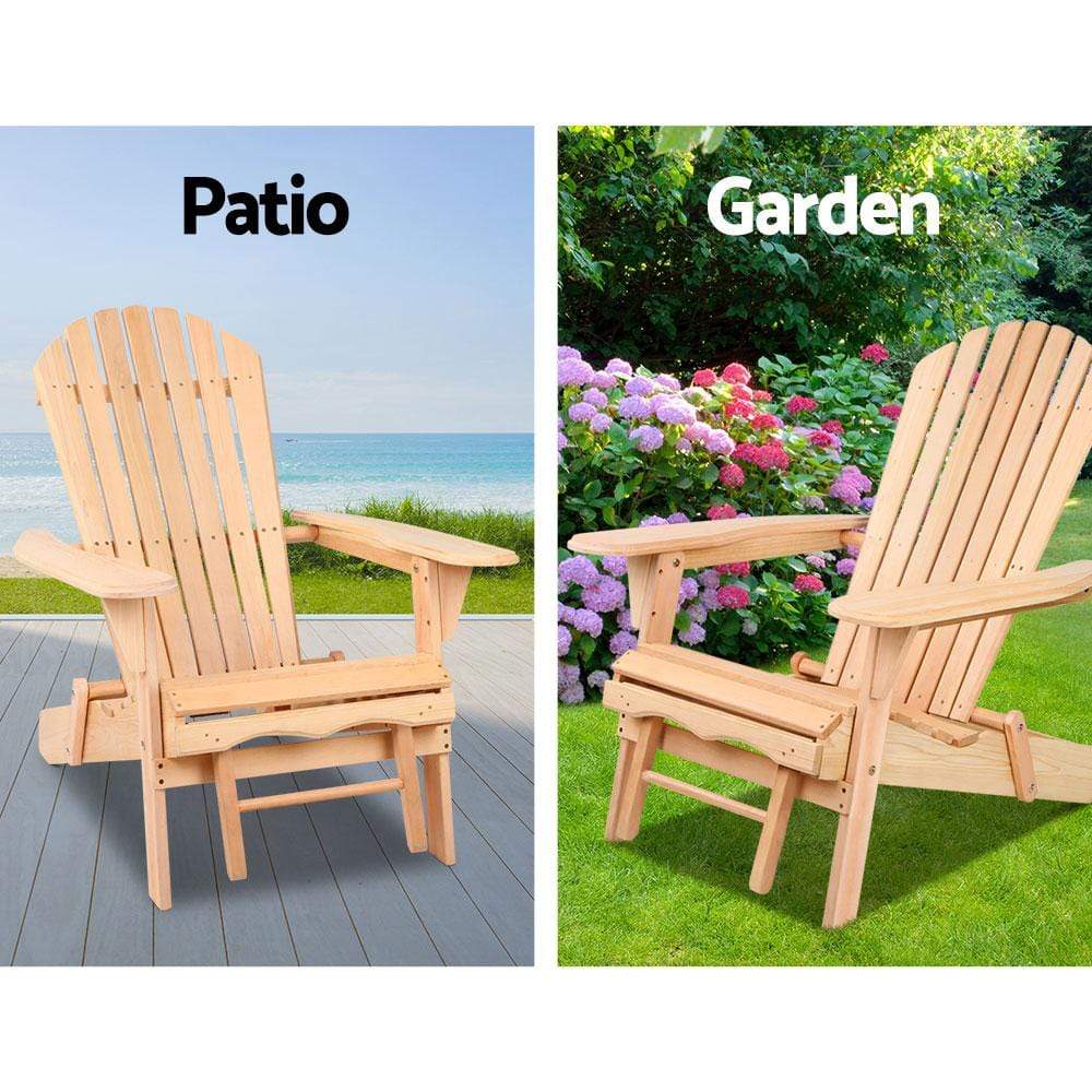 Gardeon 3 Piece Outdoor Beach Chair and Table Set - Newstart Furniture