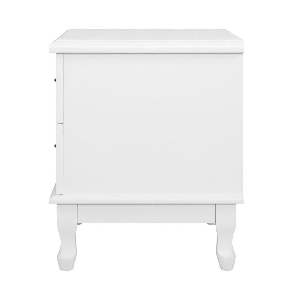 Artiss KUBI Bedside Tables 2 Drawers Side Table French Nightstand Storage Cabinet - Newstart Furniture