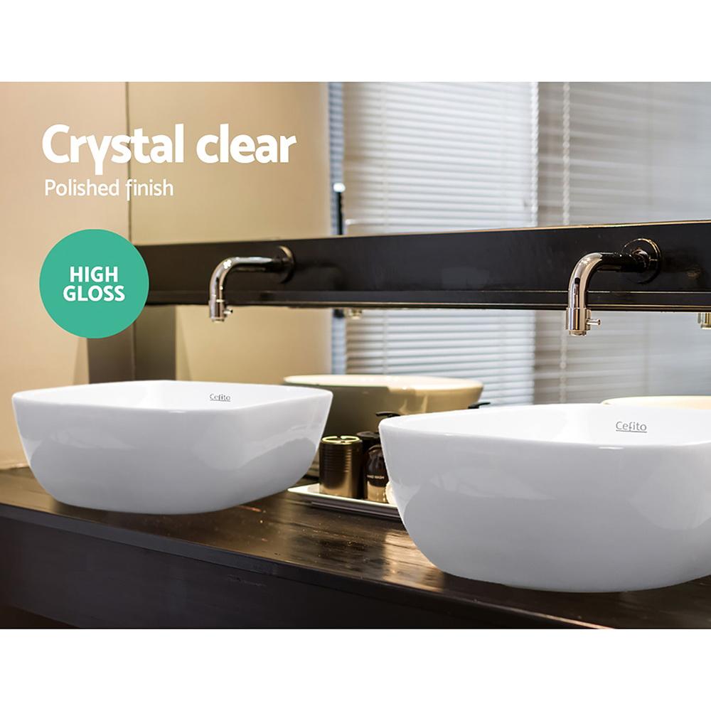 Cefito Ceramic Bathroom Basin Sink Vanity Above Counter Basins White Hand Wash - Newstart Furniture