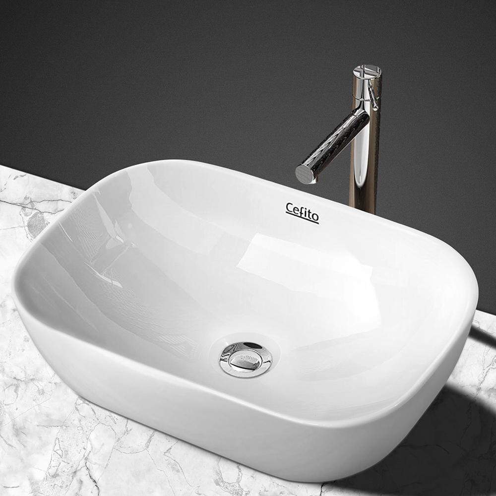 Cefito Ceramic Bathroom Basin Sink Vanity Above Counter Basins White Hand Wash - Newstart Furniture