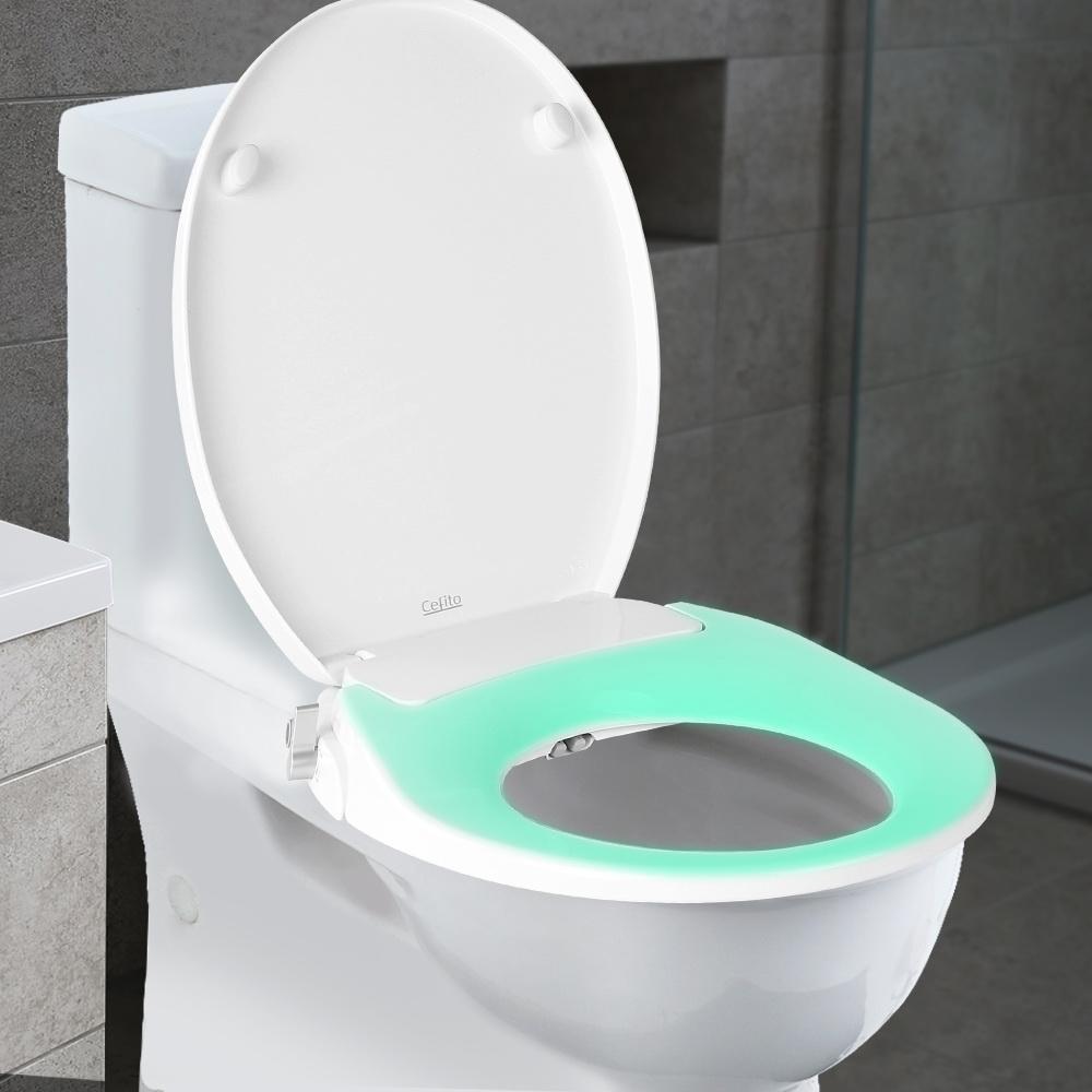 Non Electric Bidet Toilet Seat Bathroom  - White - Newstart Furniture