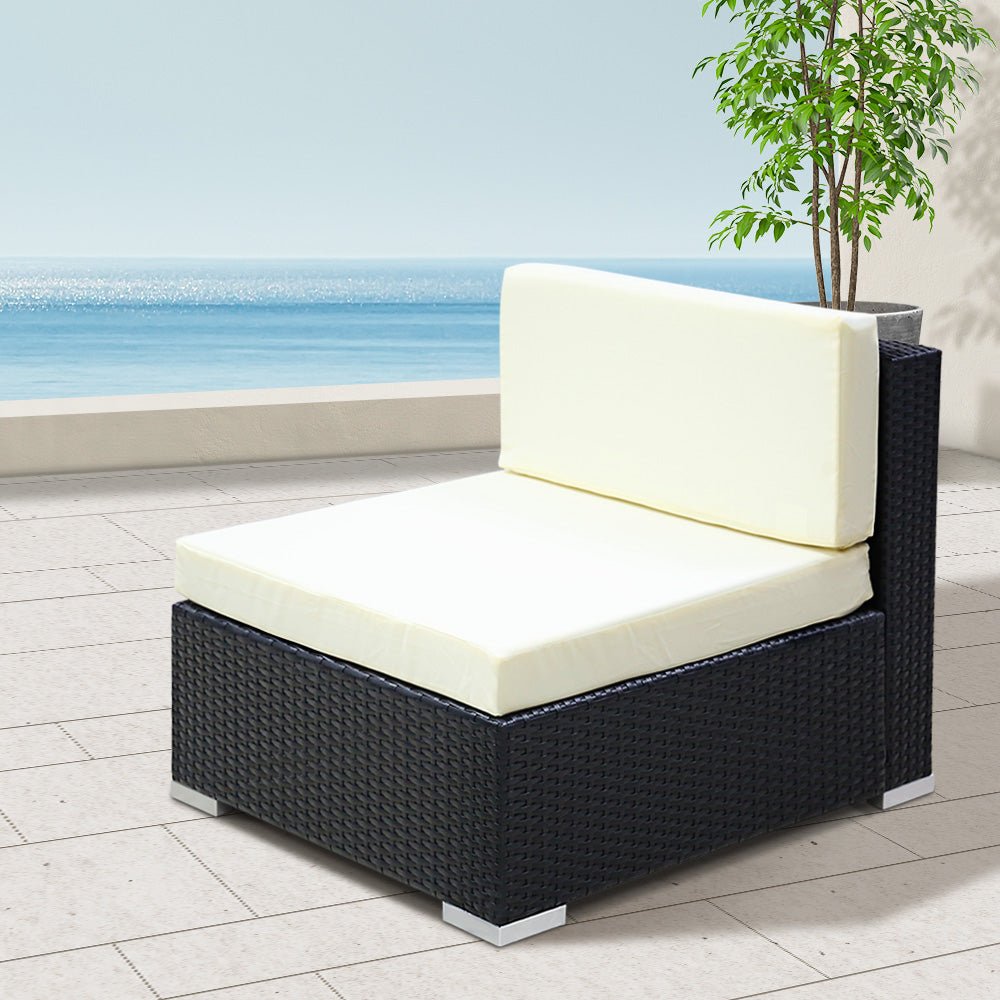 2PC Gardeon Wicker Rattan Outdoor Furniture Sofa Set - Newstart Furniture