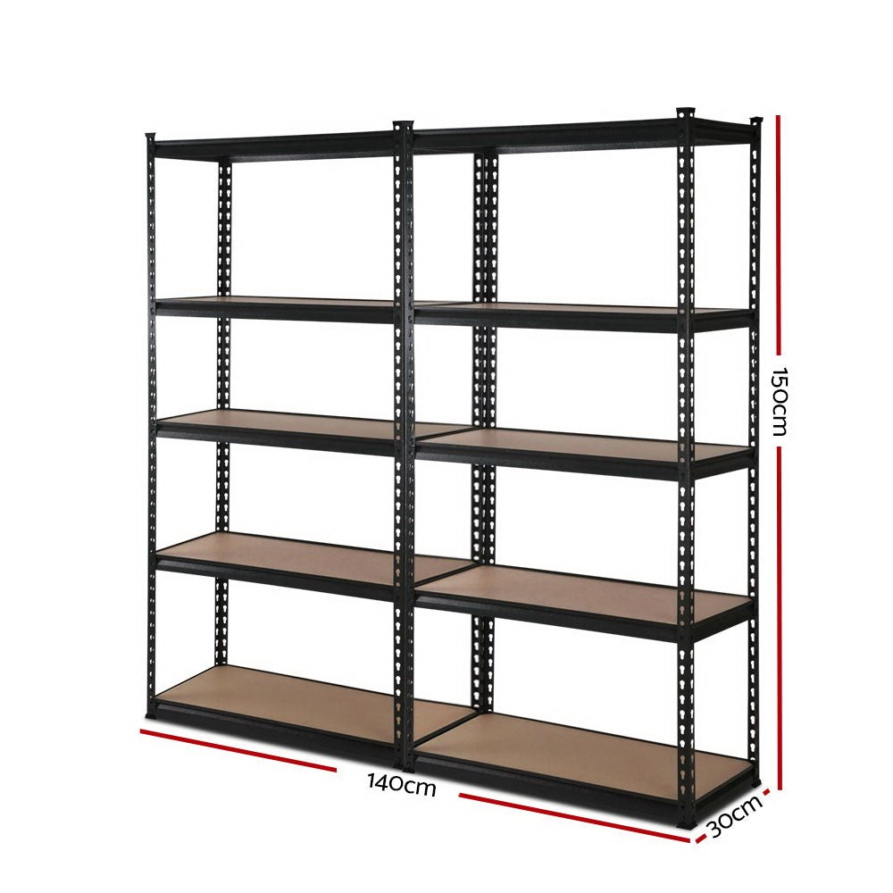 2x1.5M Warehouse Shelving Racking Storage Garage Steel Metal Shelves Rack - Newstart Furniture