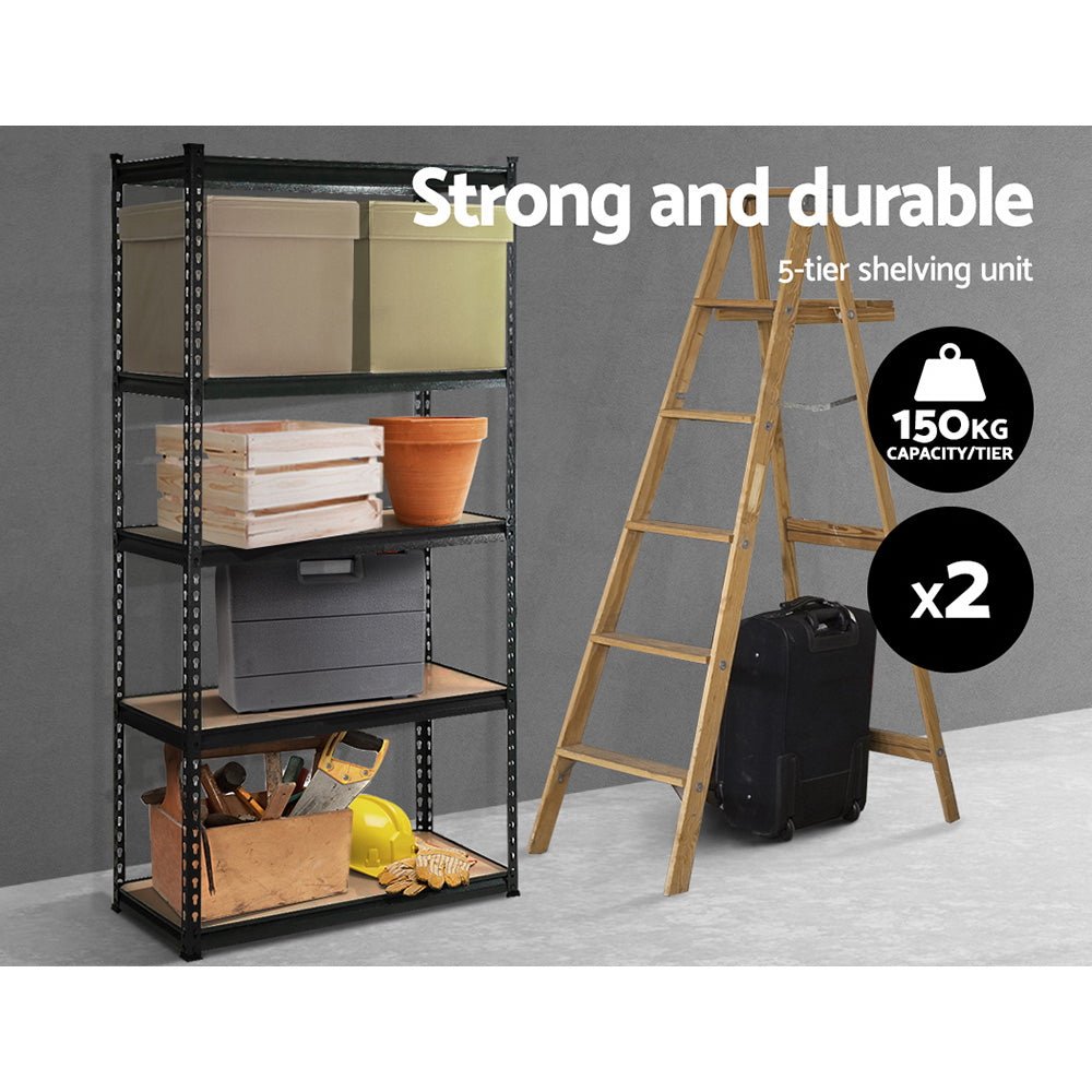 2x1.5M Warehouse Shelving Racking Storage Garage Steel Metal Shelves Rack - Newstart Furniture