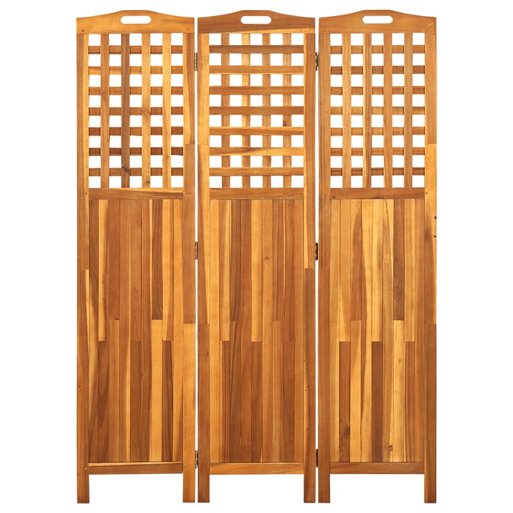 3-Panel Room Divider 121x2x170 cm Solid Acacia Wood - Newstart Furniture