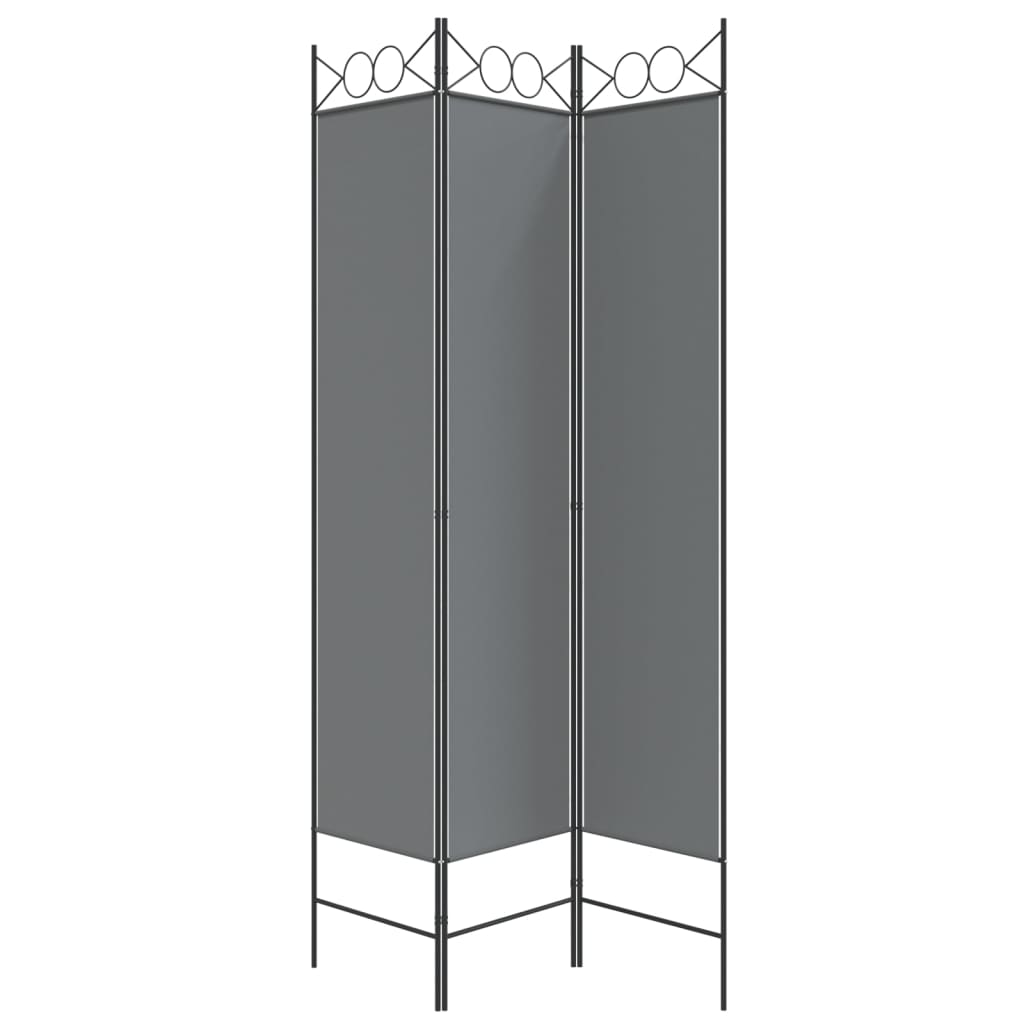 3-Panel Room Divider Anthracite 120x200 cm Fabric - Newstart Furniture