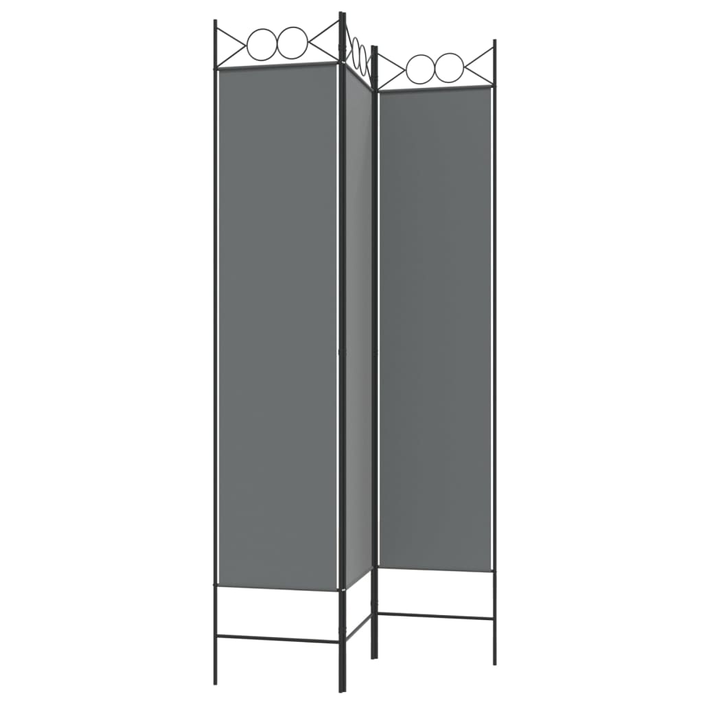 3-Panel Room Divider Anthracite 120x200 cm Fabric - Newstart Furniture