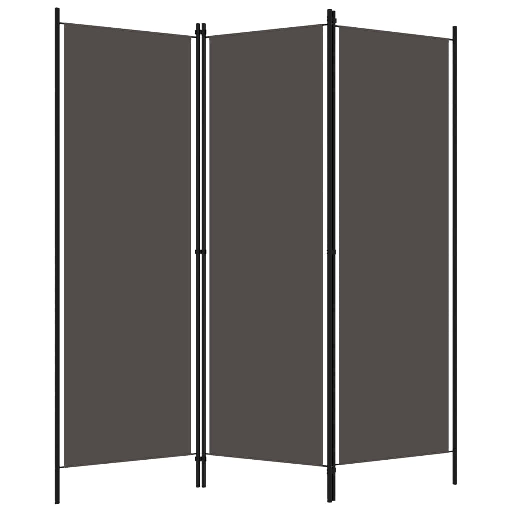 3-Panel Room Divider Anthracite 150x180 cm - Newstart Furniture