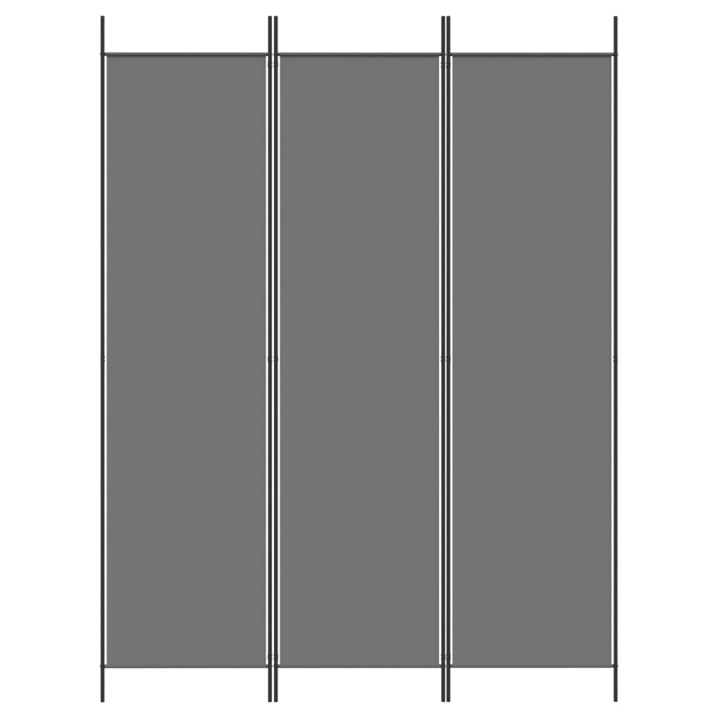 3-Panel Room Divider Anthracite 150x200 cm Fabric - Newstart Furniture