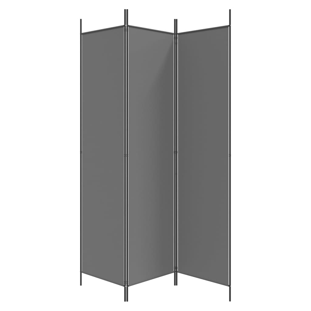 3-Panel Room Divider Anthracite 150x200 cm Fabric - Newstart Furniture