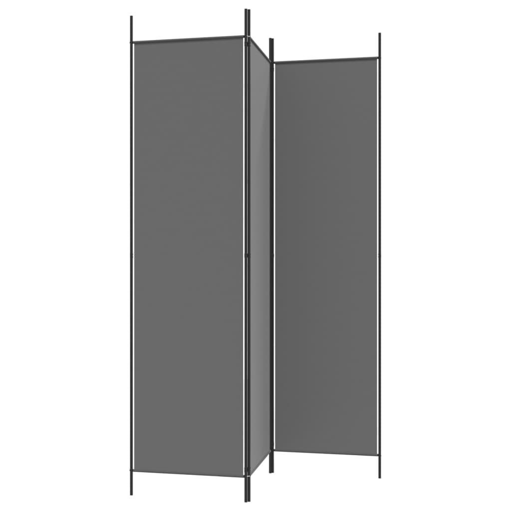 3-Panel Room Divider Anthracite 150x200 cm Fabric - Newstart Furniture