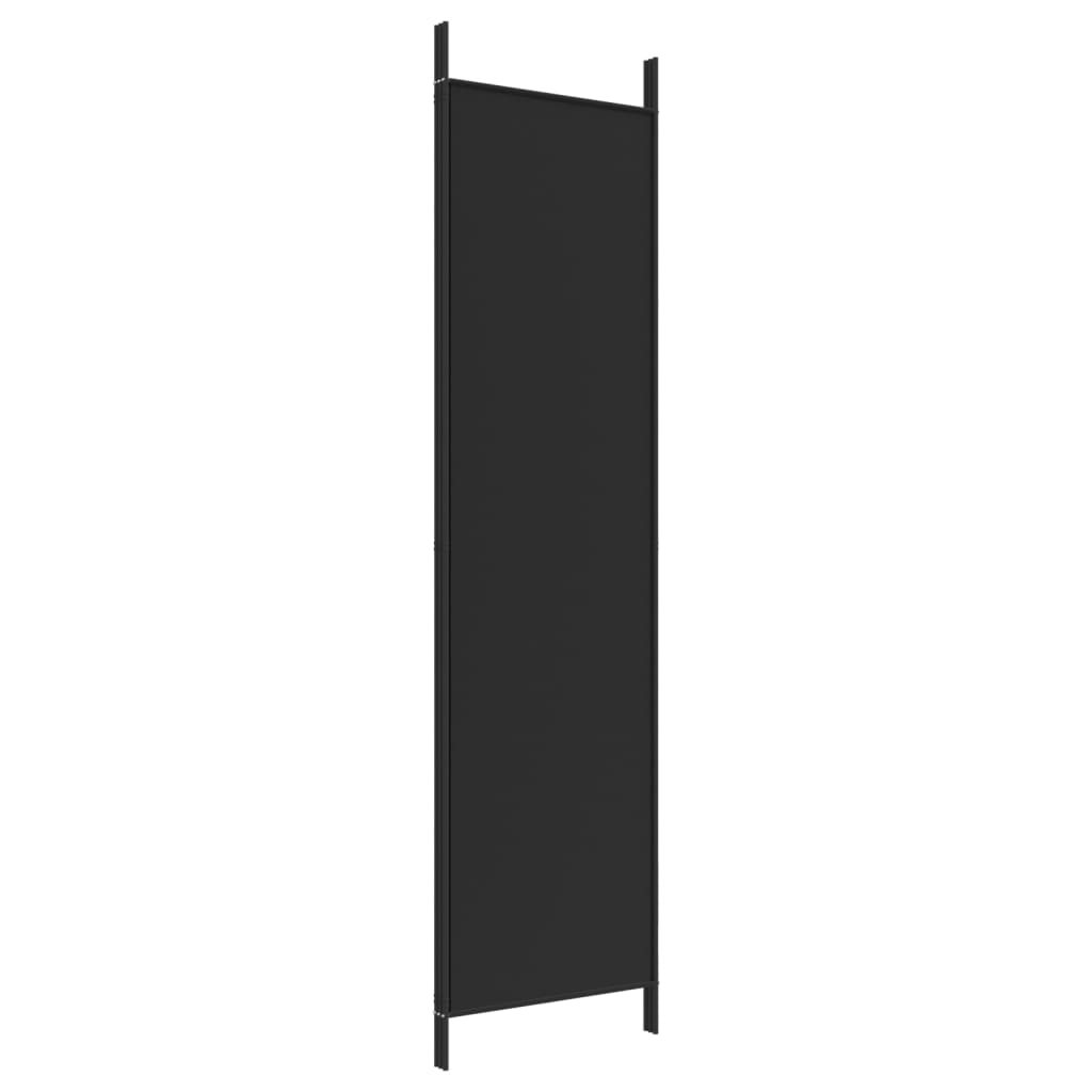 3-Panel Room Divider Black 150x200 cm Fabric - Newstart Furniture