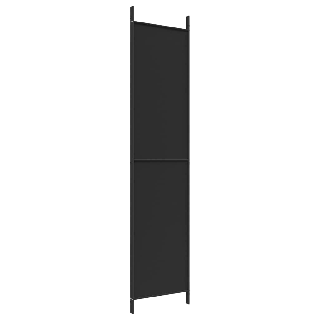 3-Panel Room Divider Black 150x220 cm Fabric - Newstart Furniture