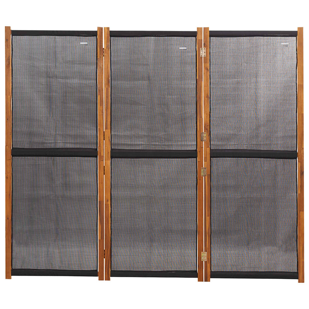 3-Panel Room Divider Black 210x180 cm - Newstart Furniture