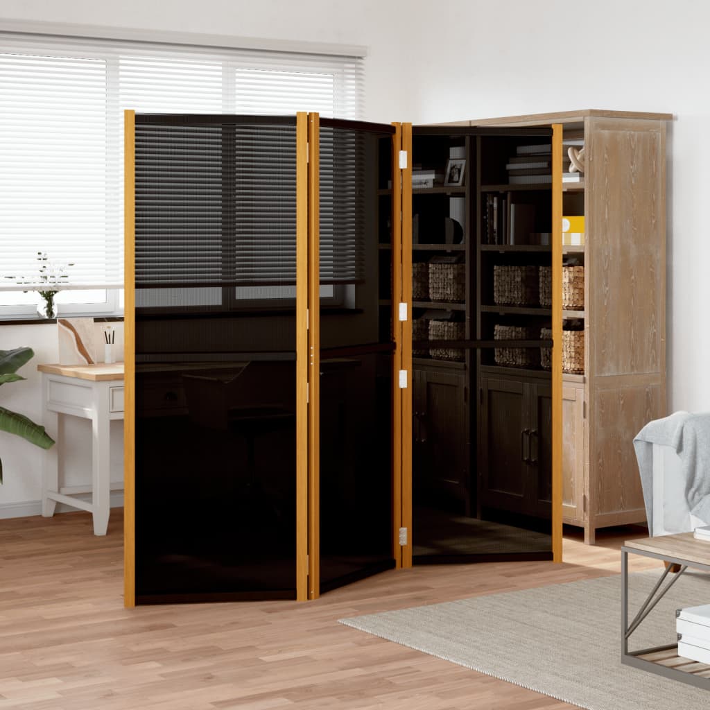 3-Panel Room Divider Black 210x180 cm - Newstart Furniture