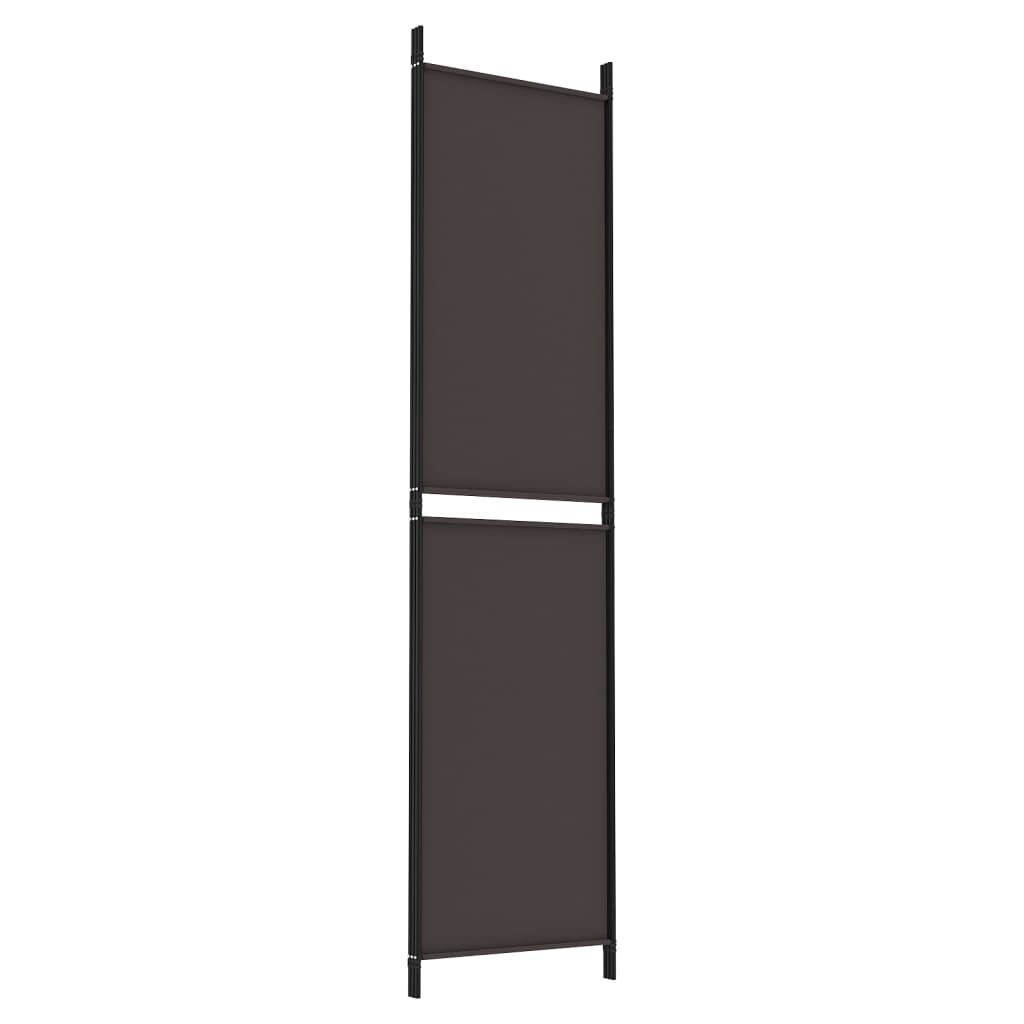 3-Panel Room Divider Brown 150x200 cm Fabric - Newstart Furniture