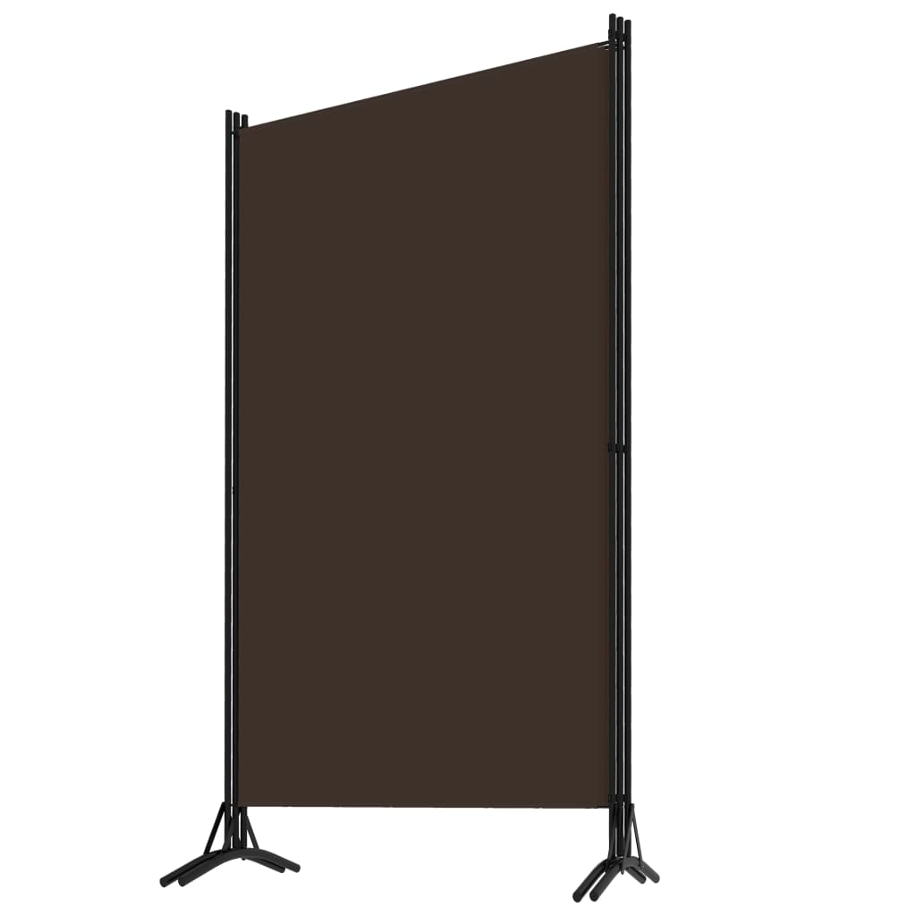 3-Panel Room Divider Brown 260x180 cm Fabric - Newstart Furniture