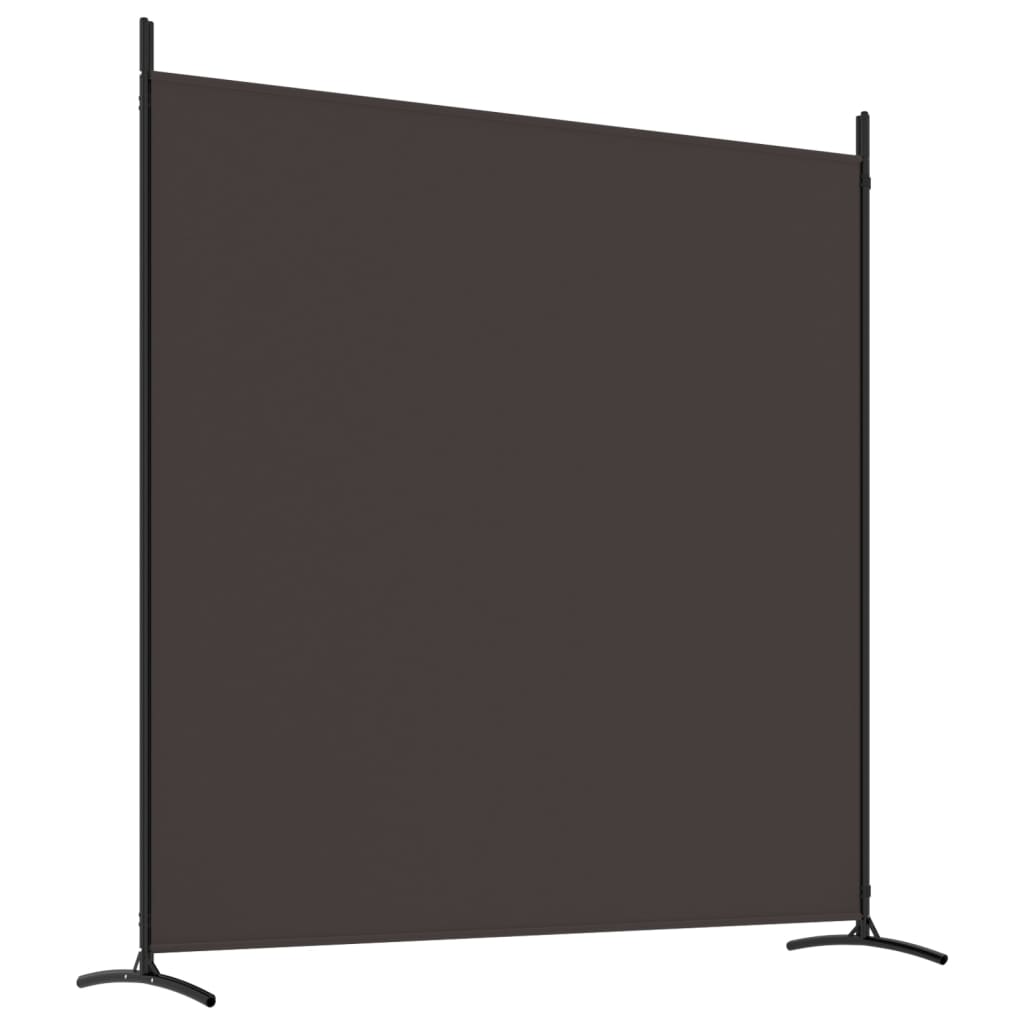 3-Panel Room Divider Brown 525x180 cm Fabric - Newstart Furniture