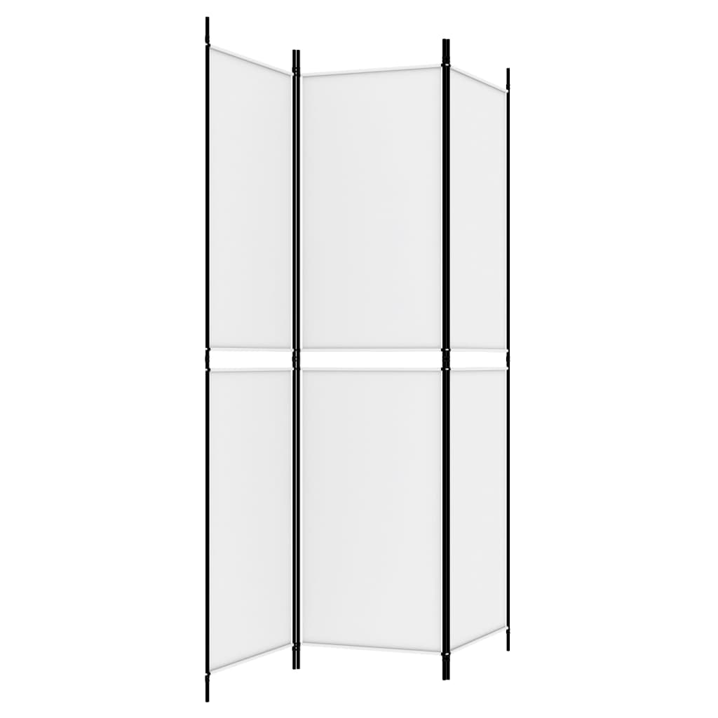 3-Panel Room Divider White 150x200 cm Fabric - Newstart Furniture