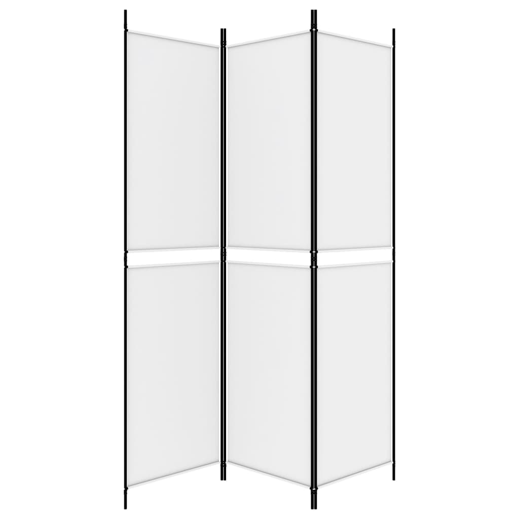 3-Panel Room Divider White 150x200 cm Fabric - Newstart Furniture