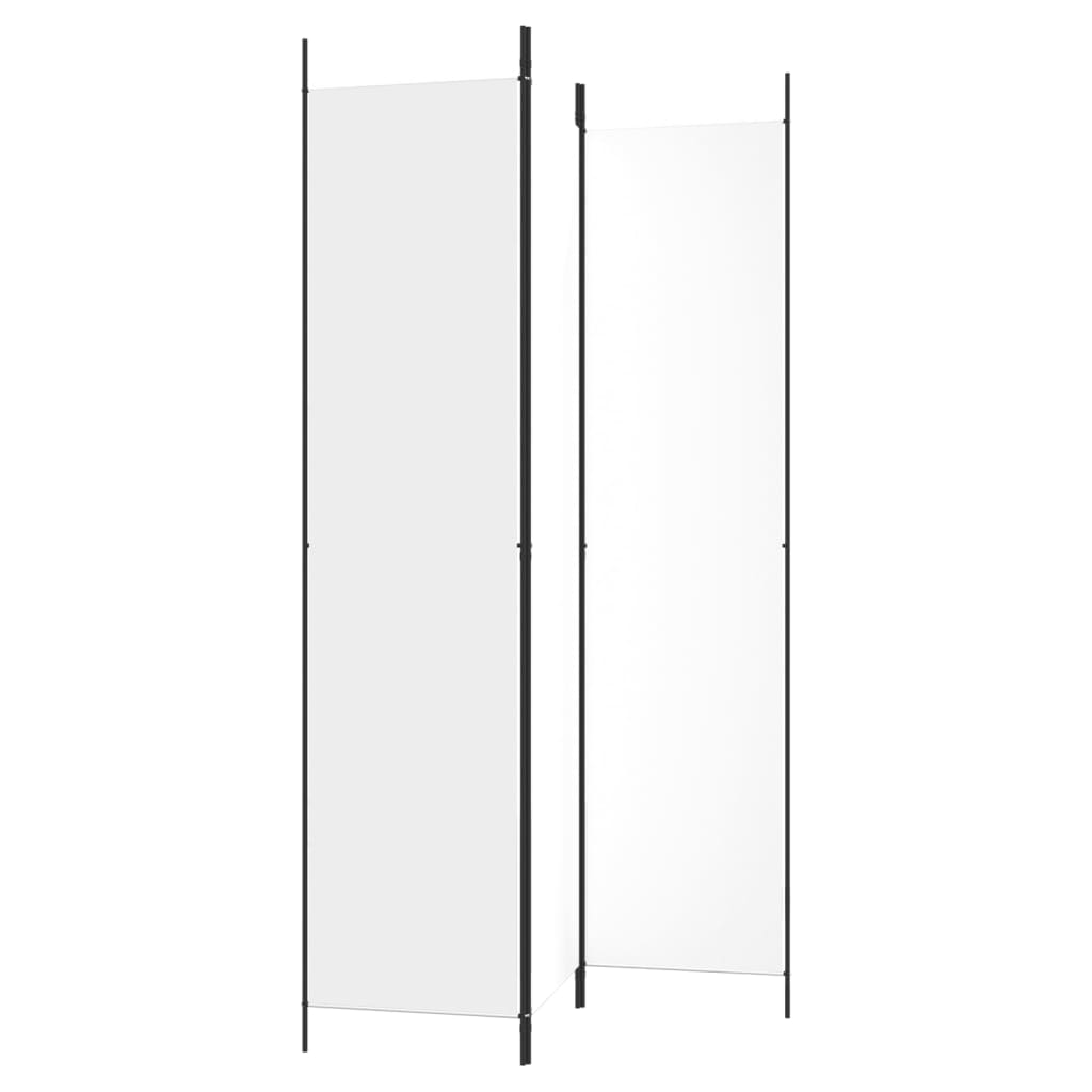 3-Panel Room Divider White 150x220 cm Fabric - Newstart Furniture