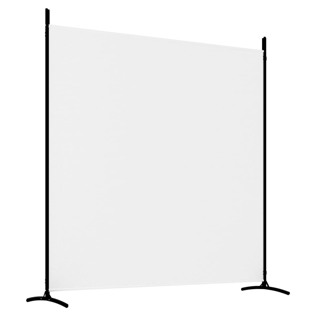 3-Panel Room Divider White 525x180 cm Fabric - Newstart Furniture