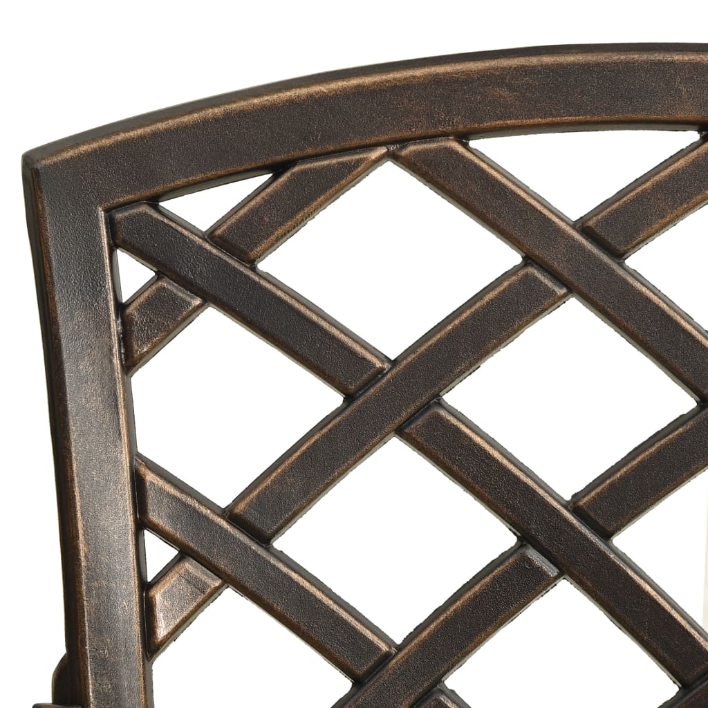 3 Piece Bistro Set Cast Aluminium Bronze - Newstart Furniture