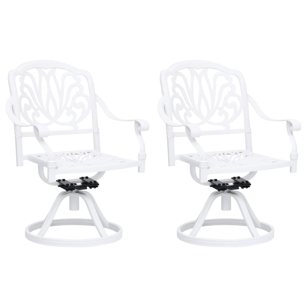 3 Piece Bistro Set Cast Aluminium White - Newstart Furniture