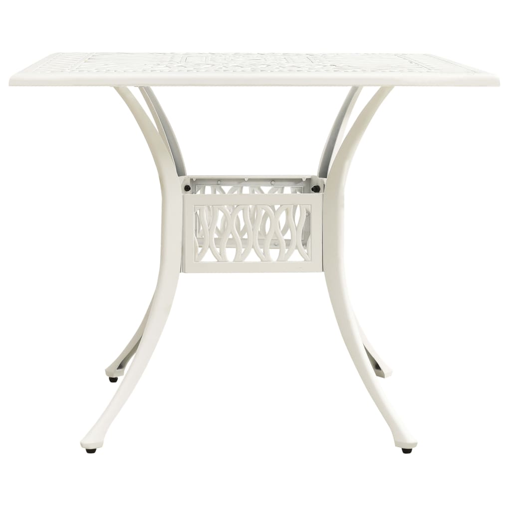 3 Piece Bistro Set Cast Aluminium White - Newstart Furniture